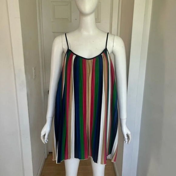 Kikka Japan Designer Colorful Bright Striped Romper Jumpsuit Size S/M - Picture 1 of 10